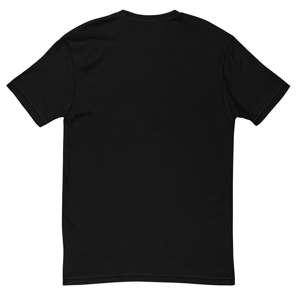 In Clippers I Trust Barber Tee, Black men's fitted t-shirt, back view