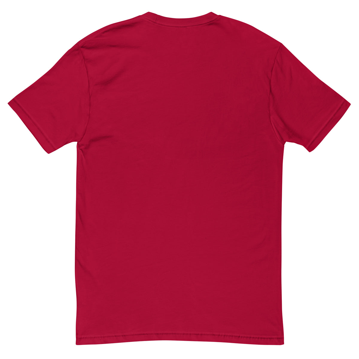 The Journey Is More Important Than the Destination Tee, Red men's fitted t-shirt, back view